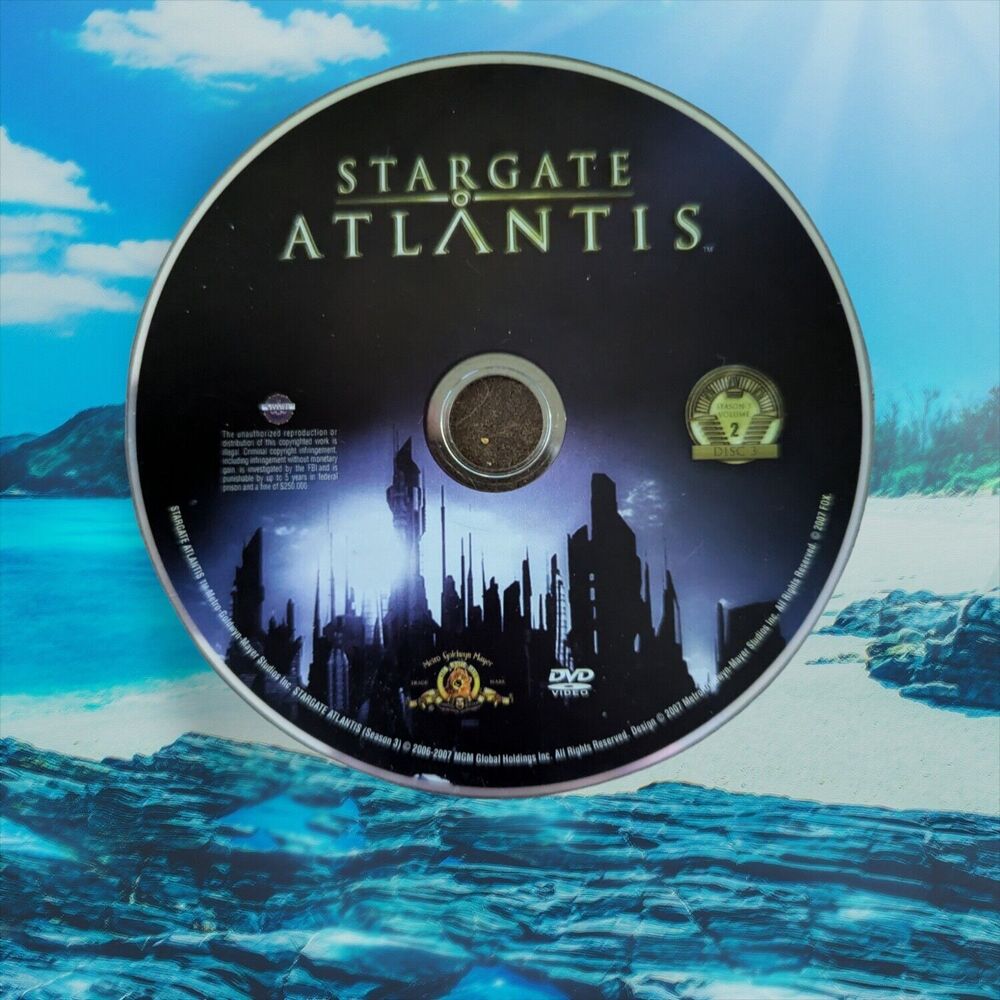Stargate Atlantis Season 3 Volume 2 Disc 3 Replacement DVD Sci-fi 2007 MGM